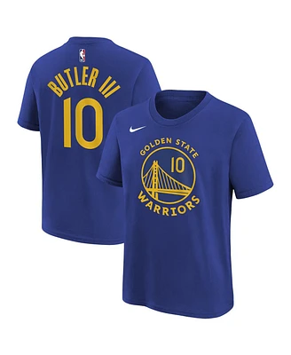 Nike Big Boys and Girls Jimmy Butler Iii Royal Golden State Warriors Icon Edition Name Number T-Shirt