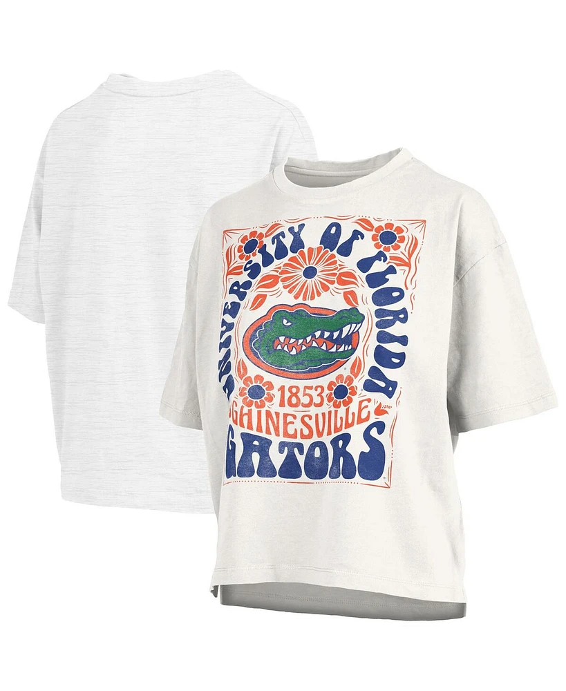 Pressbox Women's White Florida Gators Harmony Oversized T-Shirt