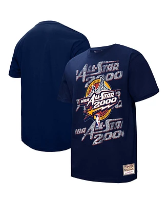 Mitchell & Ness Men's and Women's Navy 2000 Nba All-Star Game Distressed Hardwood Classics Throwback T-Shirt
