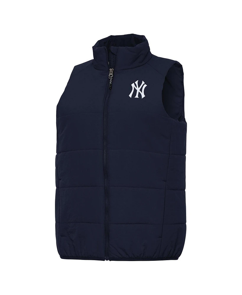 Antigua Women's Navy New York Yankees Experience Full-Zip Vest