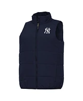 Antigua Women's Navy New York Yankees Experience Full-Zip Vest