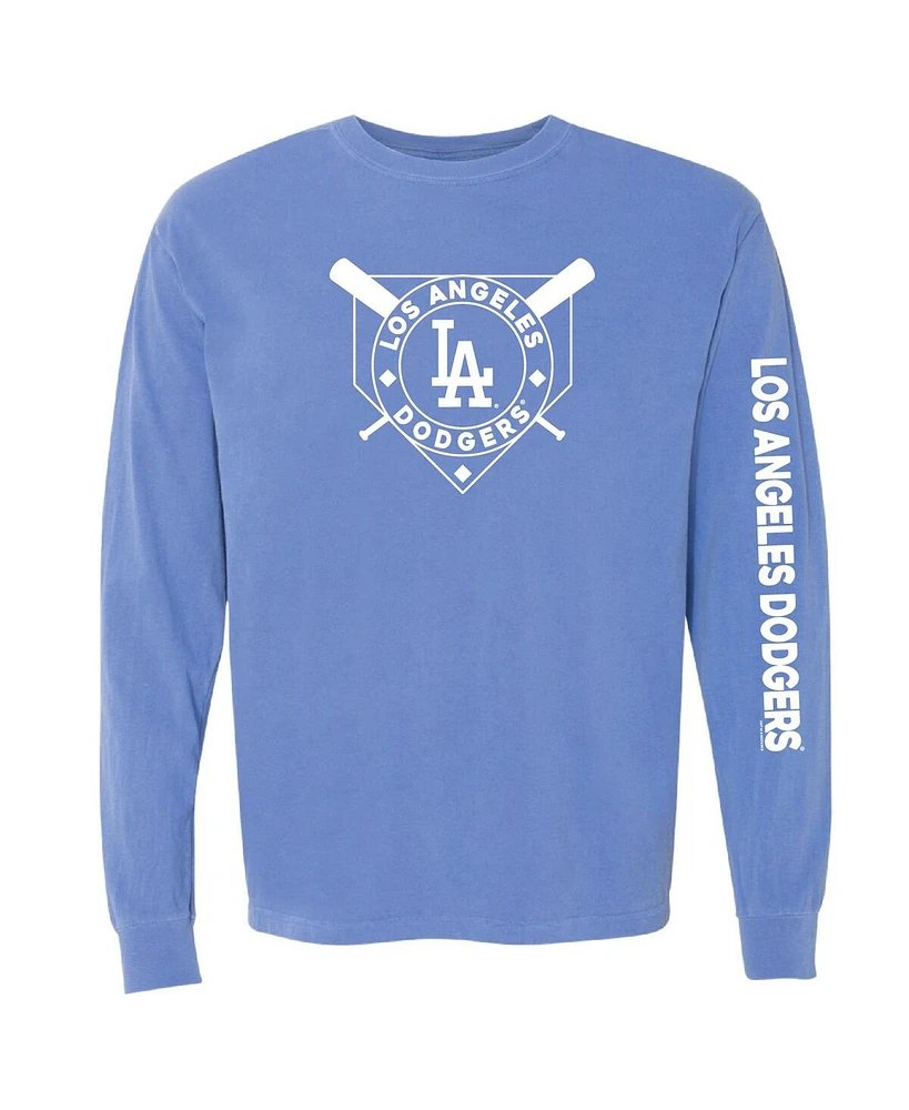 Soft as a Grape Women's Royal Los Angeles Dodgers Pigment Dye Long Sleeve T-Shirt