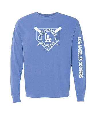 Soft as a Grape Women's Royal Los Angeles Dodgers Pigment Dye Long Sleeve T-Shirt