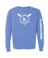 Soft as a Grape Women's Royal Los Angeles Dodgers Pigment Dye Long Sleeve T-Shirt