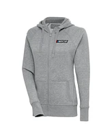 Antigua Women's Heather Gray Nascar Victory Full-Zip Hoodie
