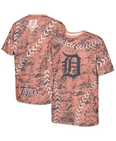 Outerstuff Big Boys and Girls Orange Detroit Tigers Slide Score Bold T-Shirt