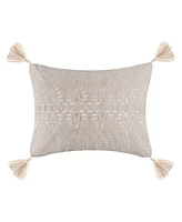 Levtex Kamira Embroidered Tassel Decorative Pillow, 18" x 14"