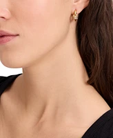 kate spade new york Small Pave Knot Hoop Earrings, 0.62"