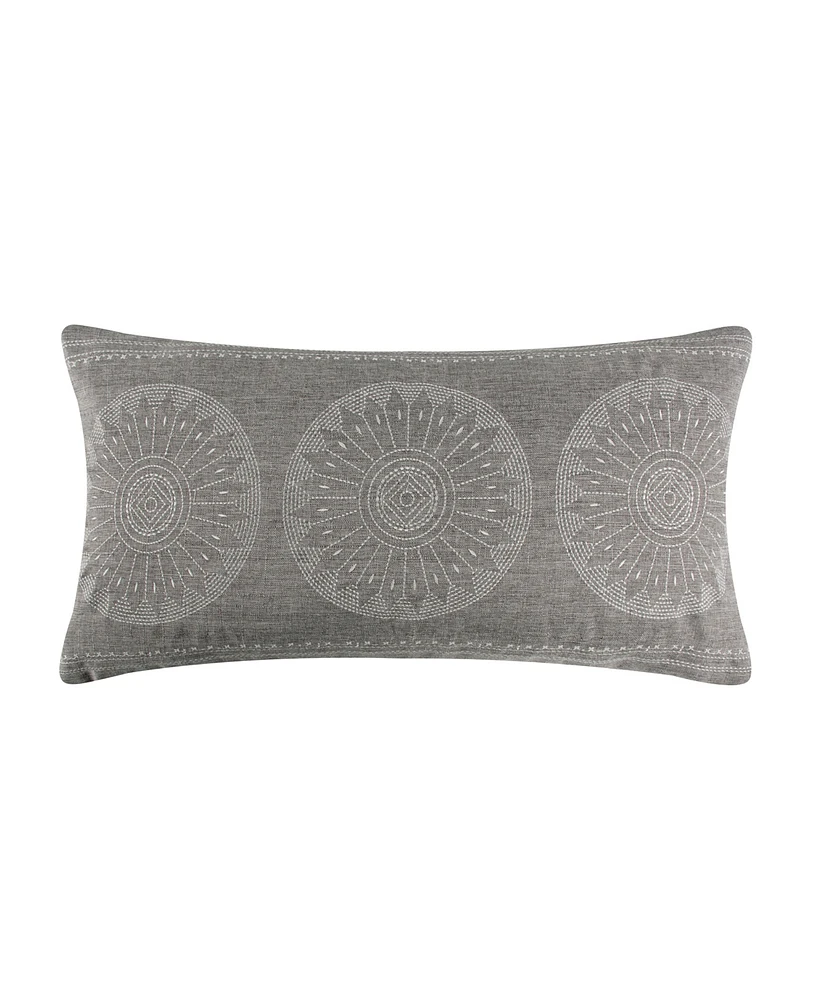 Levtex Loden Embroidered Decorative Pillow, 12" x 24"