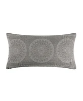 Levtex Loden Embroidered Decorative Pillow, 12" x 24"