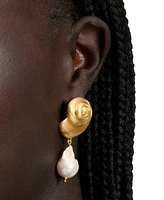 Kate Spade New York Shell & Freshwater Pearl Drop Earrings