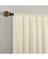 Nahla 100% Cotton Sheer Rod Pocket Curtain Panel