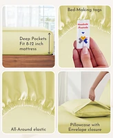 Soft 100% Cotton Sheets Set - Cooling Durable Sateen