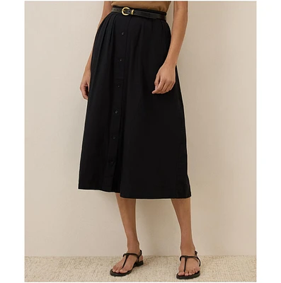 Pact Women's Organic Cotton Sunset Lightweight Button Skirt