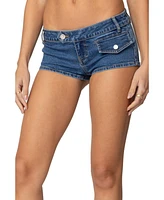 Edikted Women's Bryan Denim Micro Shorts