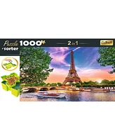 Trefl Red 1000 Piece Puzzle & Sorter - Sunset over Paris