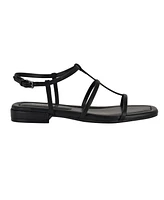 Calvin Klein Women's Sallia Strappy Caged Flat Sandals