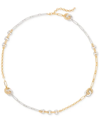 kate spade new york Two-Tone Interlock Mixed Chain 38" Strand Necklace