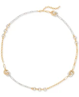 kate spade new york Two-Tone Interlock Mixed Chain 38" Strand Necklace