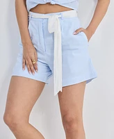 Reistor Women's Regular Fit Shorts Stripes