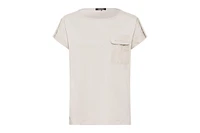 Olsen Women's T-Shirt with Linen Patchwork
