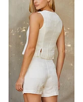 Crescent Women's Juliet Linen Vest