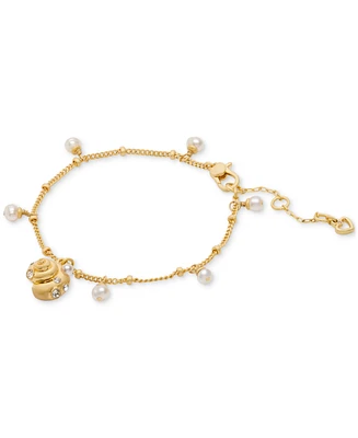 Kate Spade New York Gold-Tone Mixed Stone Shell Charm Bracelet