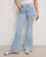 Good American Petite Soft-Tech Mid-Rise Flare-Leg Jeans