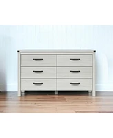 Classic Solid Wood Double Dresser with Smooth Glide Drawers