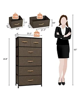 Steel and Fabric 6-Drawer Combo Dresser – Functional Storage