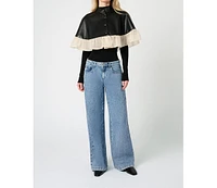 WeWoreWhat Women's Ruffle Cropped Cape