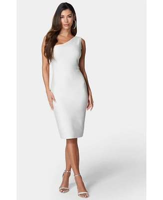 Bebe Women's Bandage One Shoulder Dress
