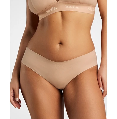 Siella Women's Organic Cotton No-Show Bikini