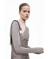 Nocturne Women's Metal Buckle Detailed Maxi Dress