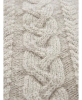 Celtic & Co. Women's Wool Cable Zip Cardigan