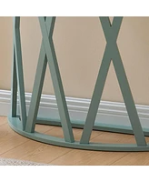 Kings Brand Furniture Vienna Console Table - Semicircular Side Coffee for Living Room, Bedroom (Avocado)