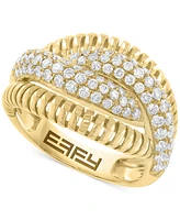 Effy Diamond Crossover Statement Ring (1-1/10 ct. t.w.) in 14k Gold