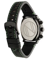 Spinnaker Men's Hull Chronograph Black Leather Strap Watch, 42mm