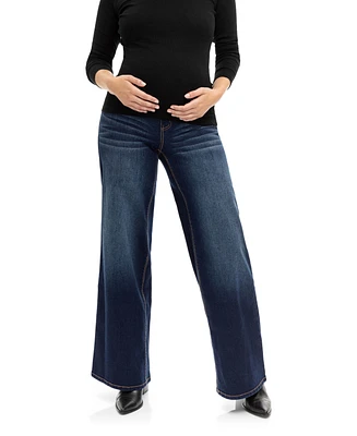 Re:Denim Over the Bump Wide Leg Maternity Jeans