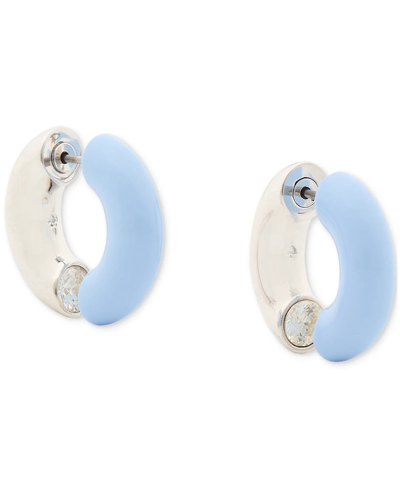 kate spade new york Small Crystal Hoop Earrings, 0.65"