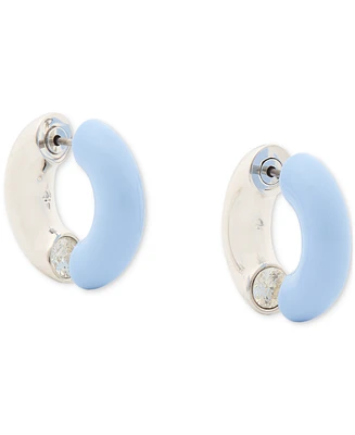 kate spade new york Small Crystal Hoop Earrings, 0.65"