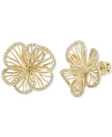 Effy Diamond Openwork Flower Stud Earrings (5/8 ct. t.w.) in 14k Gold