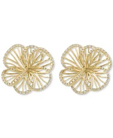 Effy Diamond Openwork Flower Stud Earrings (5/8 ct. t.w.) in 14k Gold