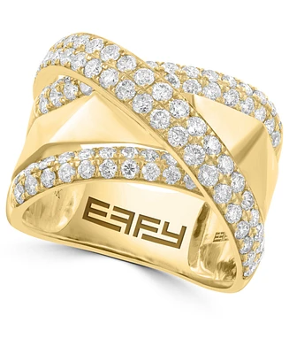 Effy Diamond Crossover Statement Ring (1-5/8 ct. t.w.) in 14k Gold