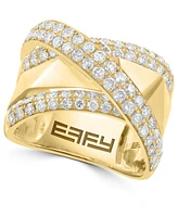 Effy Diamond Crossover Statement Ring (1-5/8 ct. t.w.) in 14k Gold