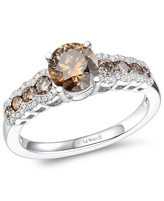 Le Vian Couture Chocolate Diamond & White Diamond Ring (1-3/8 ct. t.w.) in Platinum