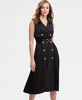 Karl Lagerfeld Paris Women's Satin-Back Crepe Midi Dress