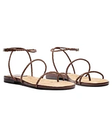 Schutz Women's Kaya Straw Flat Sandals