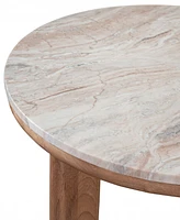 Sidney 36" Round Marble Top Coffee Table