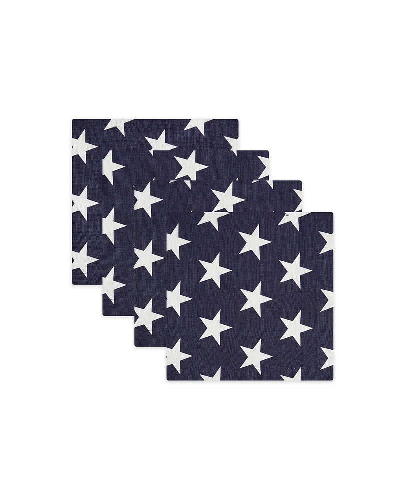 Tableau Star Americana Set of 4 Napkins, 8.25" x 8.25"